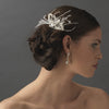 * Gorgeous White Butterfly Bridal Wedding Hair Comb with Feathers & Rhinestones 8419