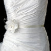 * Delicate White or Ivory Flower Bridal Wedding Hair Comb w/ Swarovski Crystals & Clear Rhinestones 8420