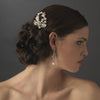 Gold Vintage CZ & Freshwater Pearl Bridal Wedding Earrings 2027