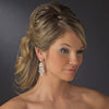 Silver Pink Chandelier Bridal Wedding Earrings 24792