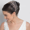 Rose Gold CZ Crystal Marquise & Teardrop Bridal Wedding Earrings 40261
