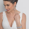 Rhodium Clear Oval & Round CZ Bridal Wedding Bracelet 13049