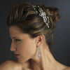 Silver Clear CZ Bridal Wedding Earrings 1301
