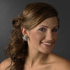 Dazzling Antique Silver Starburst Bridal Wedding Hair Clip-On Bridal Wedding Earrings w/ Clear Crystals 1332