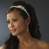 Brilliant Silver Clear Emerald Cut Crystal Dangle Bridal Wedding Earrings 25198