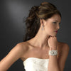 Pearl, Rhinestone & Swarovski Crystal Bridal Wedding Bracelet 80696