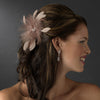 Cafe Brown Feather Fascinator Bridal Wedding Hair Clip or Bridal Wedding Hair Clip Bridal Wedding Brooch 442 ( Many Colors )