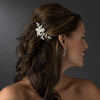 Floral Vine Crystal Bridal Wedding Hair Comb 11145 with Bridal Wedding Brooch Converter