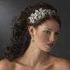 Immaculate Antique Silver Side Accented Flower Headpiece 9945