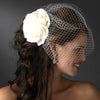 Ivory X Large Garden Rose Cluster on Alligator Bridal Wedding Hair Clip 419
