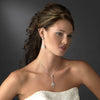 Antique Silver Clear CZ Crystal Bridal Wedding Necklace 6500 & Bridal Wedding Earrings 6500 Bridal Wedding Jewelry Set
