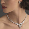 Stunning Marquise Cubic Zirconium Bridal Wedding Necklace N 9830
