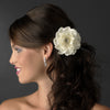 Bridal Wedding Hair Clip 433 Antique Medium Jeweled Gardenias in Ivory or White with Additional Bridal Wedding Brooch Pin