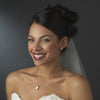 Silver Cubic Zirconia Bridal Wedding Pendant Bridal Wedding Necklace N 8109
