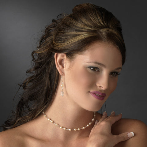 Earring 8439 Silver Ivory