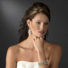 Beautiful Silver Diamond White Chandelier Bridal Wedding Earrings E 8446