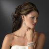 Silver White Bridal Wedding Bracelet 8469