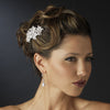 Bridal Wedding Hair Comb 7752 Silver Clear Floral Bridal Wedding Hair Comb