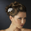 Bridal Wedding Hair Comb 7752 Silver Clear Floral Bridal Wedding Hair Comb