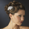 Bridal Wedding Hair Comb 7752 Silver Clear Floral Bridal Wedding Hair Comb