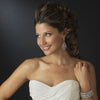 Glitzy Silver Bowtie Stretch Bridal Wedding Bracelet w/ Clear Crystals 8699