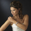 Silver Clear Princess CZ Stone Tennis Bridal Wedding Bracelet 8666