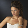 Silver Amethyst Crystal Bead Drop Bridal Wedding Earrings 8745