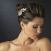 Silver Clear CZ Crystal Bridal Wedding Jewelry Set 8787