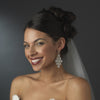 Glamorous Silver & Clear Chandelier Bridal Wedding Earrings E 939