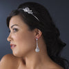 * Captivating Modern Blue Crystal Bridal Wedding Earrings E 942