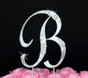 French Flower ~ Individual Number and Letter Crystal Bridal Wedding Cake Toppers