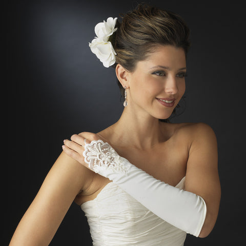 Formal Elbow Fingerless Bridal Wedding Gloves GL 211