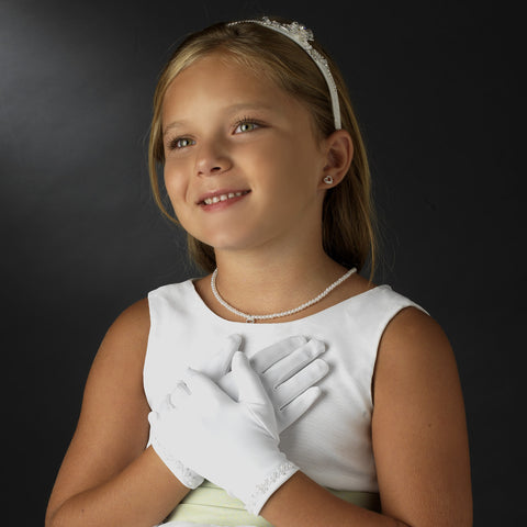 Children's Glove with Sequins & Pearls GL Child 200