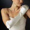 Above Elbow Formal Bridal Wedding Matte Satin/Satin Gloves