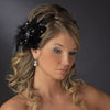 Black Bridal Wedding Hair Clip 1531 with Additional Bridal Wedding Brooch Pin Component