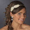 * Ivory Bow Bridal Wedding Headband 2035