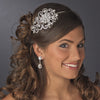 Antique Silver Clear Rhinestone Side Accented Bridal Wedding Tiara Headpiece 393