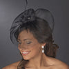 * Black Bridal Wedding Headband w/ Cage Headpiece 4023
