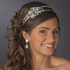 2 Row Crystal Side Accented Bridal Wedding Headband 424