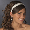 Feather & Rhinestone Accented Bridal Wedding Headband HP 612 (White or Ivory)