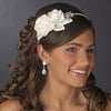 Rhinestone & Flower Accented Bridal Wedding Side Headband HP 616