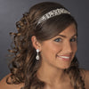 * Fabulous Silver Clear Crystal Floral Bridal Wedding Headband 84155