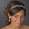 * Wavy Freshwater Pearl & Crystal Bridal Wedding Headband HP 6418