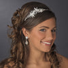 Triple Flower Accented Crystal Bridal Wedding Headband 910