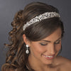 Majestic Silver Clear CZ Bridal Wedding Tiara 9821