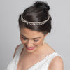 Silver Clear Crystal Bridal Wedding Hair Headband Jewelry Necklace 10010