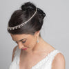 Rose Gold Clear Crystal Bridal Wedding Hair Headband Jewelry Necklace 10010