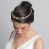 Antique Rhodium Silver Clear CZ Crystal Teardrop Bridal Wedding Earrings 7769
