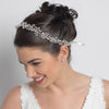 Rhodium Freshwater Pearl & Swarovski Crystal Bead Vine Bridal Wedding Headband