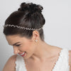 Silver Ivory Pearl & Rhinestone Vine Bridal Wedding Headband 1551